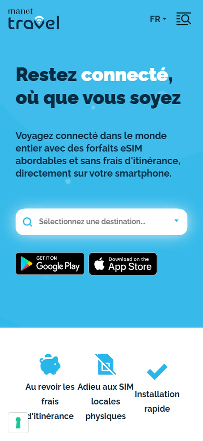 Manet Travel recensione vista mobile